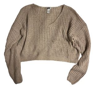 cropped knit sweater